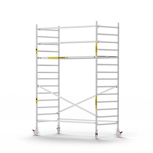 Panthera Afsluitbare Steigeraanhanger + Basic Rolsteiger 135 x 305 x 5,2m werkhoogte