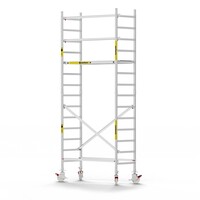 Panthera Afsluitbare Steigeraanhanger + Basic Rolsteiger 75 x 190 x 5,2m werkhoogte