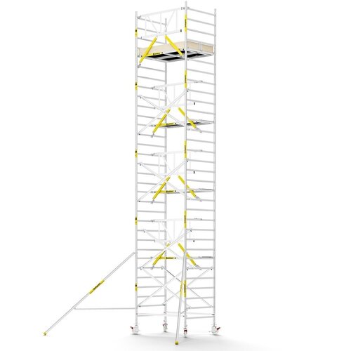 Panthera Steigeraanhanger + PRO Rolsteiger 135 x 190 x 10,2m werkhoogte, met enkele voorloopleuning