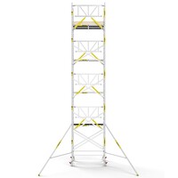 Panthera Steigeraanhanger + PRO Rolsteiger 135 x 190 x 10,2m werkhoogte, met enkele voorloopleuning