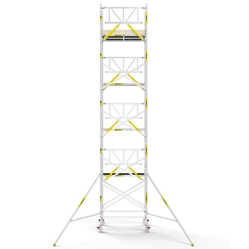 Panthera Steigeraanhanger + PRO Rolsteiger 135 x 190 x 10,2m werkhoogte, met enkele voorloopleuning