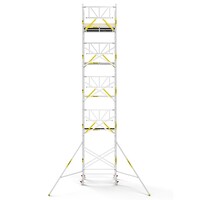 Panthera Steigeraanhanger + PRO Rolsteiger 135 x 190 x 11,2m werkhoogte, met enkele voorloopleuning