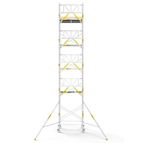Panthera Steigeraanhanger + PRO Rolsteiger 135 x 190 x 11,2m werkhoogte, met enkele voorloopleuning