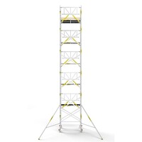 Panthera Steigeraanhanger + PRO Rolsteiger 135 x 190 x 12,2m werkhoogte, met enkele voorloopleuning
