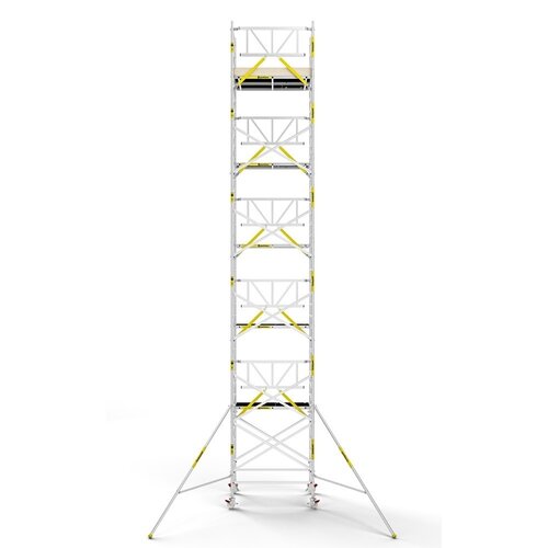 Panthera Steigeraanhanger + PRO Rolsteiger 135 x 190 x 12,2m werkhoogte, met enkele voorloopleuning