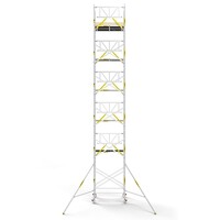 Panthera Steigeraanhanger + PRO Rolsteiger 135 x 190 x 13,2m werkhoogte, met enkele voorloopleuning