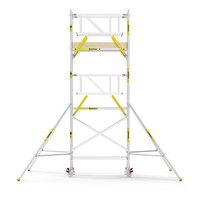 Panthera Steigeraanhanger + PRO Rolsteiger 135 x 190 x 6,2m werkhoogte, met dubbele voorloopleuning