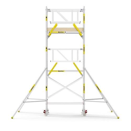 Panthera Steigeraanhanger + PRO Rolsteiger 135 x 190 x 6,2m werkhoogte, met dubbele voorloopleuning