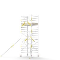 Panthera Steigeraanhanger + PRO Rolsteiger 135 x 190 x 6,2m werkhoogte, met enkele voorloopleuning