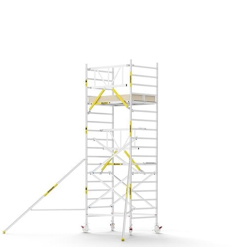 Panthera Steigeraanhanger + PRO Rolsteiger 135 x 190 x 6,2m werkhoogte, met enkele voorloopleuning