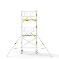 Panthera Steigeraanhanger + PRO Rolsteiger 135 x 190 x 6,2m werkhoogte, met enkele voorloopleuning