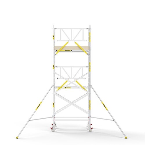 Panthera Steigeraanhanger + PRO Rolsteiger 135 x 190 x 6,2m werkhoogte, met enkele voorloopleuning