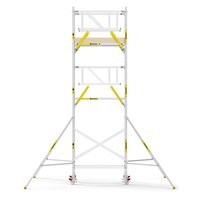 Panthera Steigeraanhanger + PRO Rolsteiger 135 x 190 x 7,2m werkhoogte, met dubbele voorloopleuning