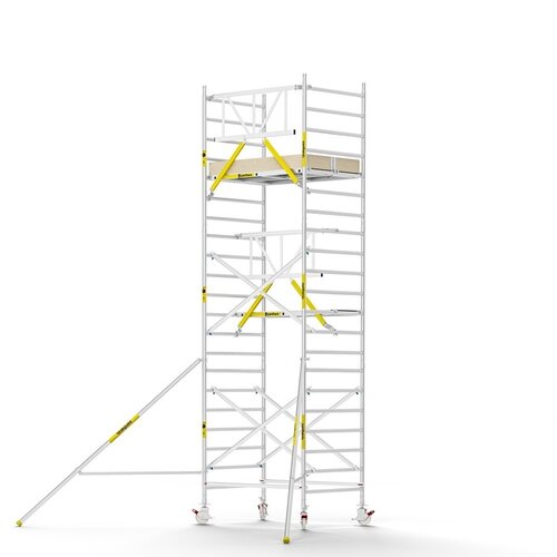 Panthera Steigeraanhanger + PRO Rolsteiger 135 x 190 x 7,2m werkhoogte, met enkele voorloopleuning