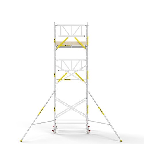 Panthera Steigeraanhanger + PRO Rolsteiger 135 x 190 x 7,2m werkhoogte, met enkele voorloopleuning
