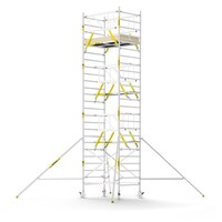 Panthera Steigeraanhanger + PRO Rolsteiger 135 x 190 x 8,2m werkhoogte, met dubbele voorloopleuning