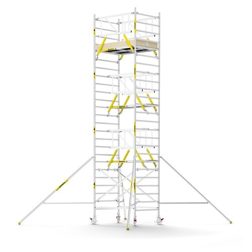 Panthera Steigeraanhanger + PRO Rolsteiger 135 x 190 x 8,2m werkhoogte, met dubbele voorloopleuning
