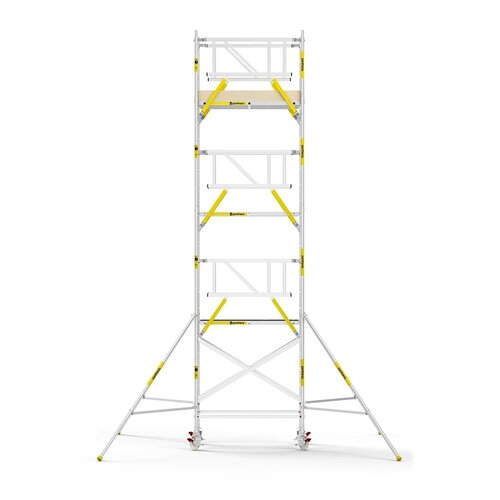 Panthera Steigeraanhanger + PRO Rolsteiger 135 x 190 x 8,2m werkhoogte, met dubbele voorloopleuning