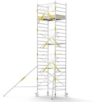 Panthera Steigeraanhanger + PRO Rolsteiger 135 x 190 x 8,2m werkhoogte, met enkele voorloopleuning