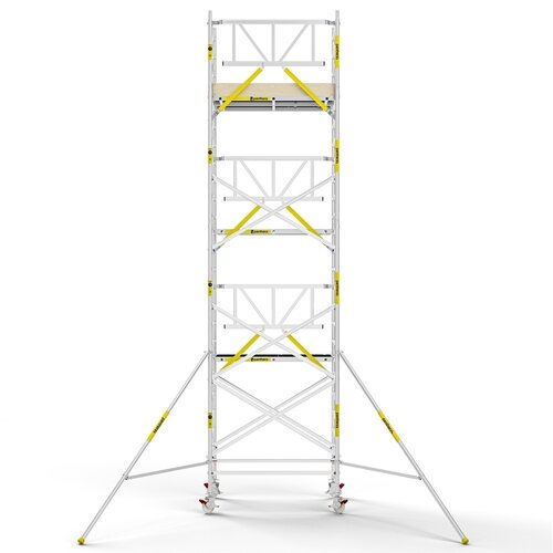 Panthera Steigeraanhanger + PRO Rolsteiger 135 x 190 x 8,2m werkhoogte, met enkele voorloopleuning