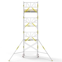 Panthera Steigeraanhanger + PRO Rolsteiger 135 x 190 x 8,2m werkhoogte, met enkele voorloopleuning