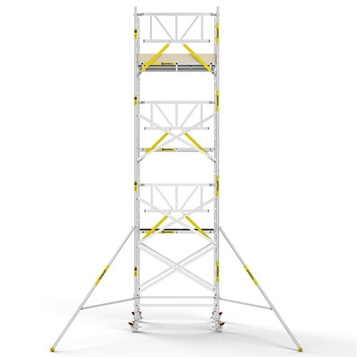 Panthera Steigeraanhanger + PRO Rolsteiger 135 x 190 x 8,2m werkhoogte, met enkele voorloopleuning