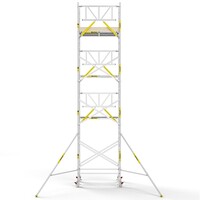 Panthera Steigeraanhanger + PRO Rolsteiger 135 x 190 x 9,2m werkhoogte, met enkele voorloopleuning