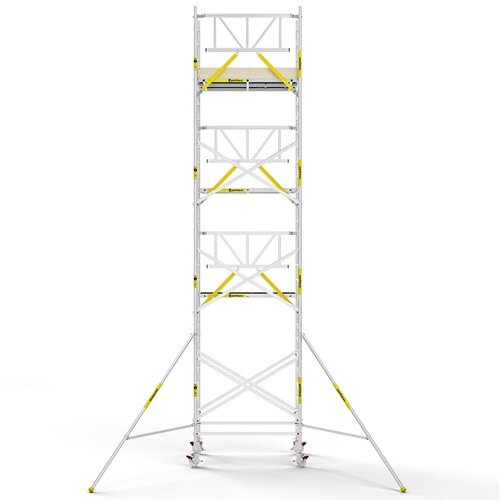 Panthera Steigeraanhanger + PRO Rolsteiger 135 x 190 x 9,2m werkhoogte, met enkele voorloopleuning