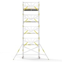 Panthera Steigeraanhanger + PRO Rolsteiger 135 x 250 x 10,2m werkhoogte, met enkele voorloopleuning