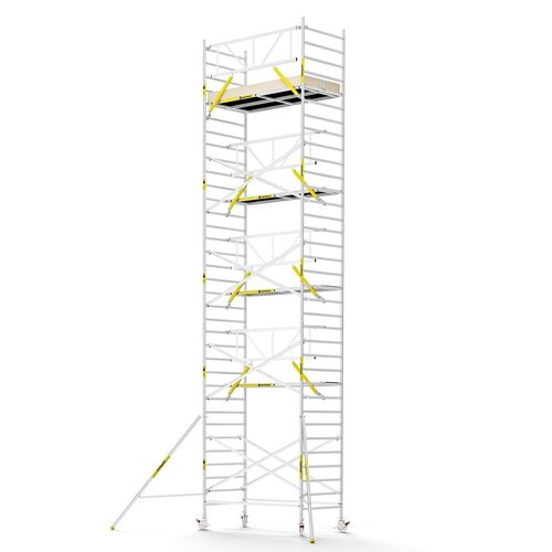 Panthera Steigeraanhanger + PRO Rolsteiger 135 x 250 x 11,2m werkhoogte, met enkele voorloopleuning