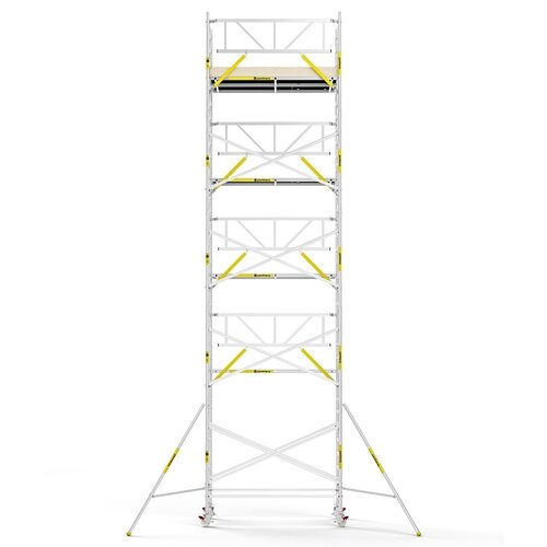 Panthera Steigeraanhanger + PRO Rolsteiger 135 x 250 x 11,2m werkhoogte, met enkele voorloopleuning