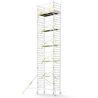 Panthera Steigeraanhanger + PRO Rolsteiger 135 x 250 x 12,2m werkhoogte, met enkele voorloopleuning