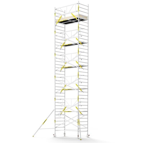 Panthera Steigeraanhanger + PRO Rolsteiger 135 x 250 x 12,2m werkhoogte, met enkele voorloopleuning