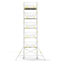 Panthera Steigeraanhanger + PRO Rolsteiger 135 x 250 x 12,2m werkhoogte, met enkele voorloopleuning