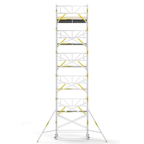Panthera Steigeraanhanger + PRO Rolsteiger 135 x 250 x 12,2m werkhoogte, met enkele voorloopleuning