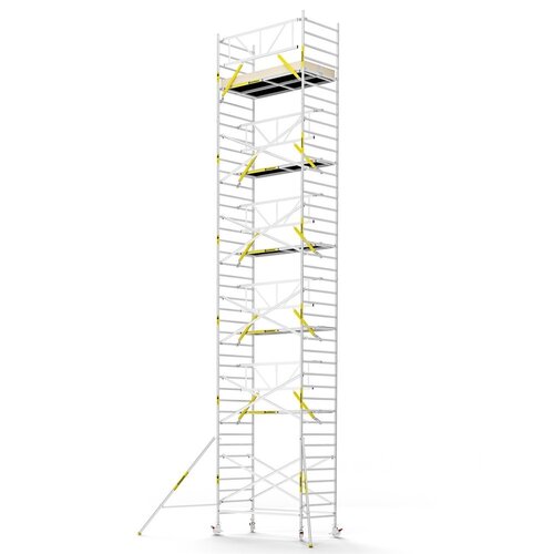 Panthera Steigeraanhanger + PRO Rolsteiger 135 x 250 x 13,2m werkhoogte, met enkele voorloopleuning