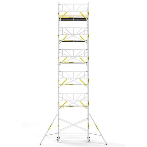 Panthera Steigeraanhanger + PRO Rolsteiger 135 x 250 x 13,2m werkhoogte, met enkele voorloopleuning