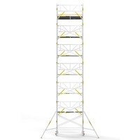 Panthera Steigeraanhanger + PRO Rolsteiger 135 x 250 x 14,2m werkhoogte, met enkele voorloopleuning