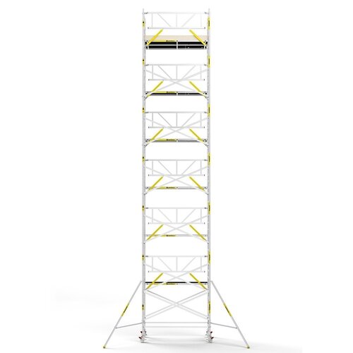 Panthera Steigeraanhanger + PRO Rolsteiger 135 x 250 x 14,2m werkhoogte, met enkele voorloopleuning