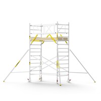 Panthera Steigeraanhanger + PRO Rolsteiger 135 x 250 x 5,2m werkhoogte, met dubbele voorloopleuning