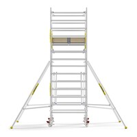 Panthera Steigeraanhanger + PRO Rolsteiger 135 x 250 x 5,2m werkhoogte, met dubbele voorloopleuning