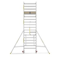 Panthera Steigeraanhanger + PRO Rolsteiger 135 x 250 x 6,2m werkhoogte, met dubbele voorloopleuning