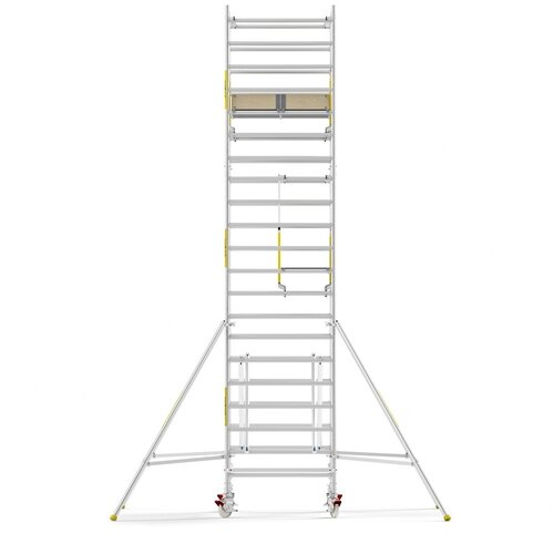Panthera Steigeraanhanger + PRO Rolsteiger 135 x 250 x 7,2m werkhoogte, met dubbele voorloopleuning