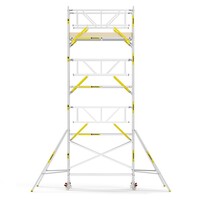 Panthera Steigeraanhanger + PRO Rolsteiger 135 x 250 x 8,2m werkhoogte, met dubbele voorloopleuning