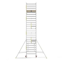 Panthera Steigeraanhanger + PRO Rolsteiger 135 x 250 x 8,2m werkhoogte, met dubbele voorloopleuning