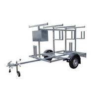 Panthera Steigeraanhanger + PRO Rolsteiger 135 x 250 x 9,2m werkhoogte, met enkele voorloopleuning