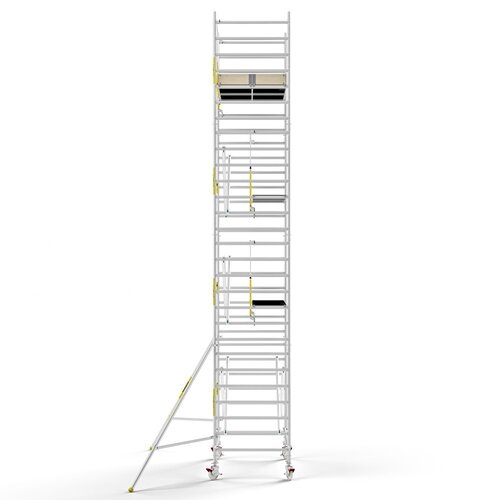 Panthera Steigeraanhanger + PRO Rolsteiger 135 x 250 x 9,2m werkhoogte, met enkele voorloopleuning