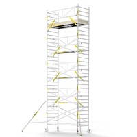 Panthera Steigeraanhanger + PRO Rolsteiger 135 x 305 x 10,2m werkhoogte, met enkele voorloopleuning