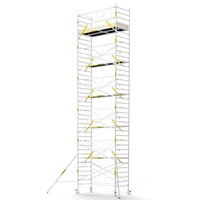 Panthera Steigeraanhanger + PRO Rolsteiger 135 x 305 x 11,2m werkhoogte, met enkele voorloopleuning
