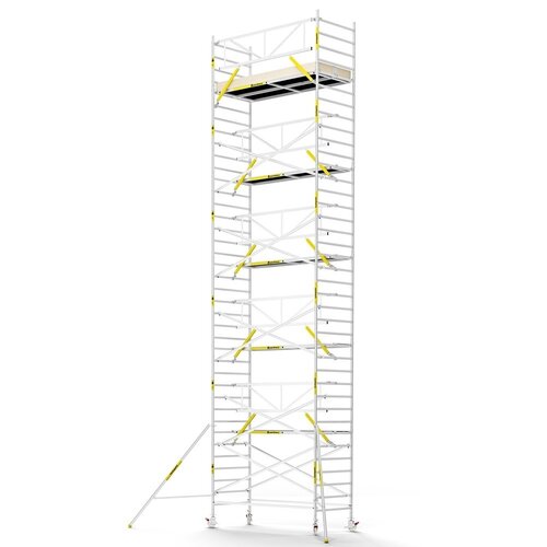 Panthera Steigeraanhanger + PRO Rolsteiger 135 x 305 x 11,2m werkhoogte, met enkele voorloopleuning